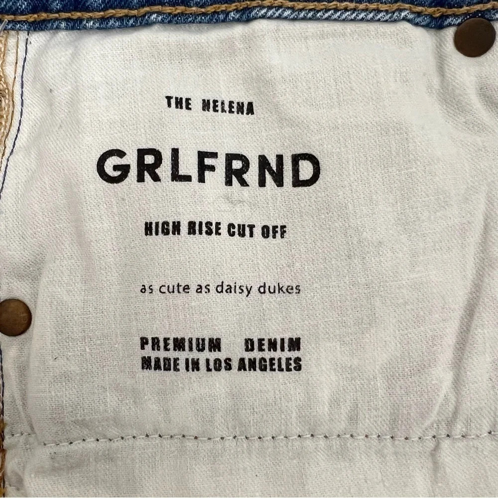 GRLFRND The Helena High Rise Cut Off Jeans Shorts Newport frayed Raw hem Size 30 - Picture 11 of 12